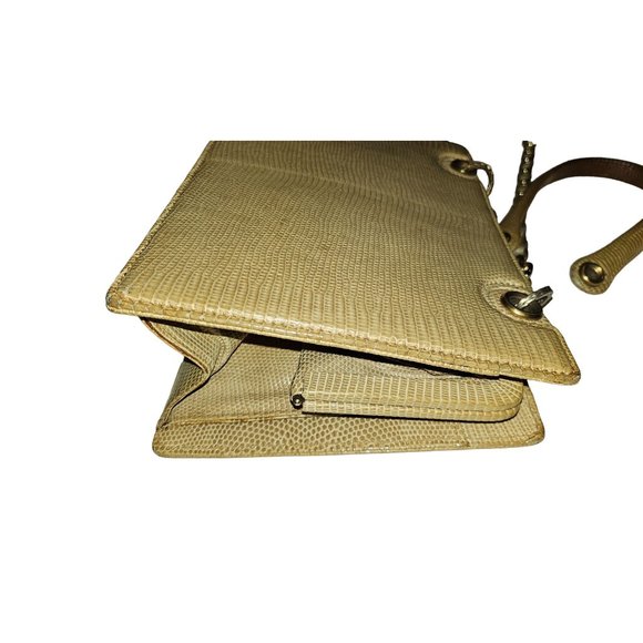 Gucci Honey Reptile Leather 2-way Bucket Bag w Chain Strap - Picture 7 of 16